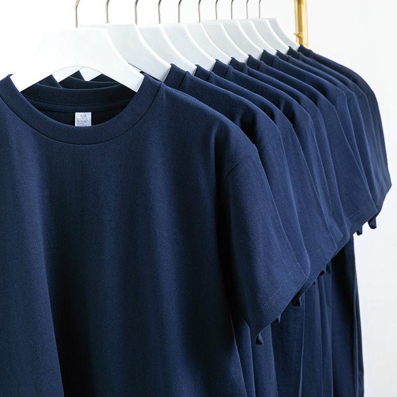 100% Cotton Nam Cổ Tròn Ngắn Tay Áo Thun Thường Ngày Cơ Bản Hàng Đầu Menswear Nâu 7