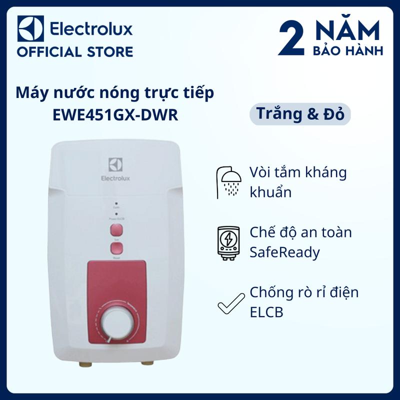  Máy nước nóng trực tiếp Electrolux 4.5kW- EWE451GX-DWR - Vòi tắm kháng khuẩn,an toàn 
