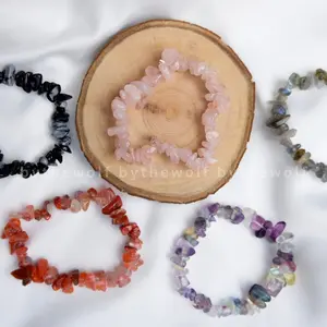 Tarotbythewolf - Crystal Chips Bracelet - Gelang Kerikil Batu Alam