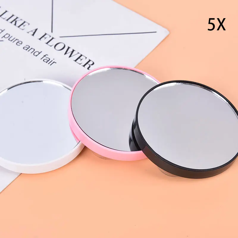 Portable Makeup 5X 10X Magnifying Cosmetic Round Mirror with Two Suction Cup