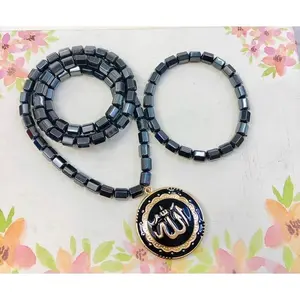 ( BAYAR DI TEMPAT ) Kalung Kesehatan Lafadz Allah Anti Radiasi Ion Negatif + SERTIFIKAT EMAS + BOX Batu Stone - -, -