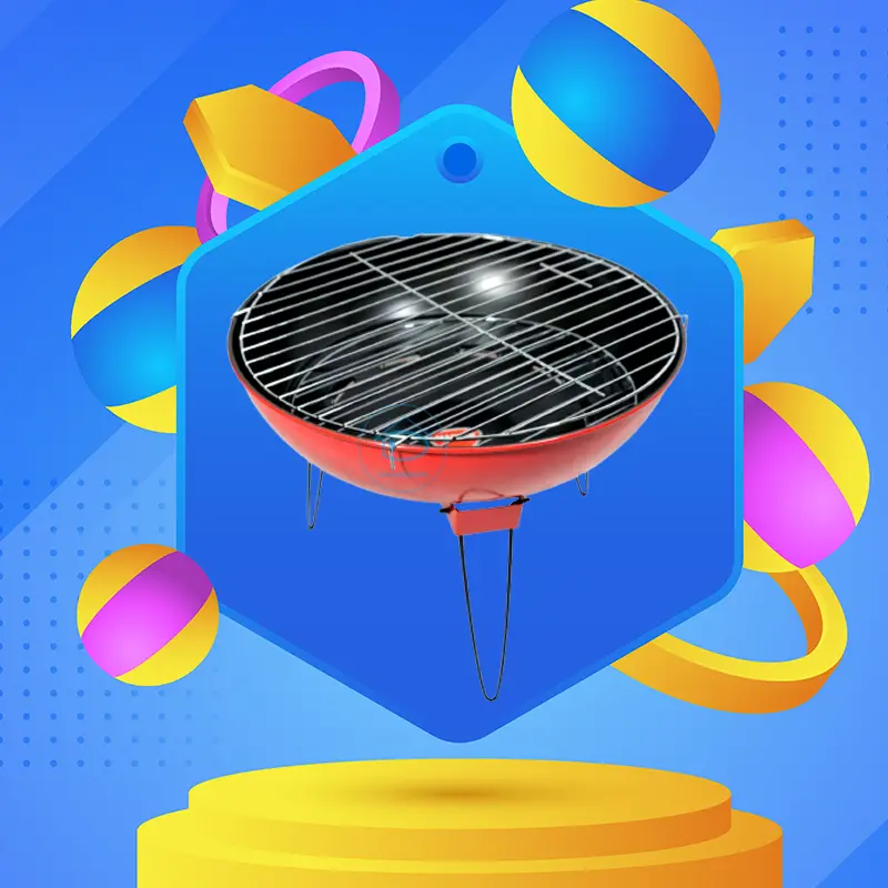 Maspion Mastro Grill BBQ 32cm Tempat Pemanggang Daging Ikan Sosis Alat Panggang Portable Arang 32cm