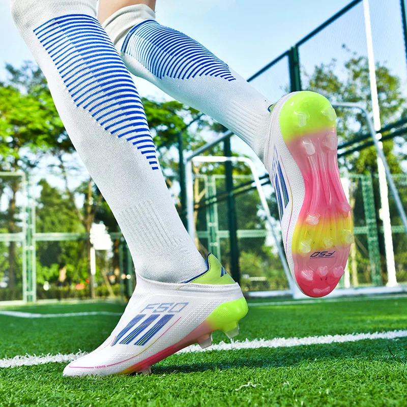 Product Introduction of No.8527 Without-Lace Mens Soccer Shoes SLIP-ON Non-Slip Turf Soccer Cleats for Kids TF/FG Training Football Boots Chuteira Campo 6