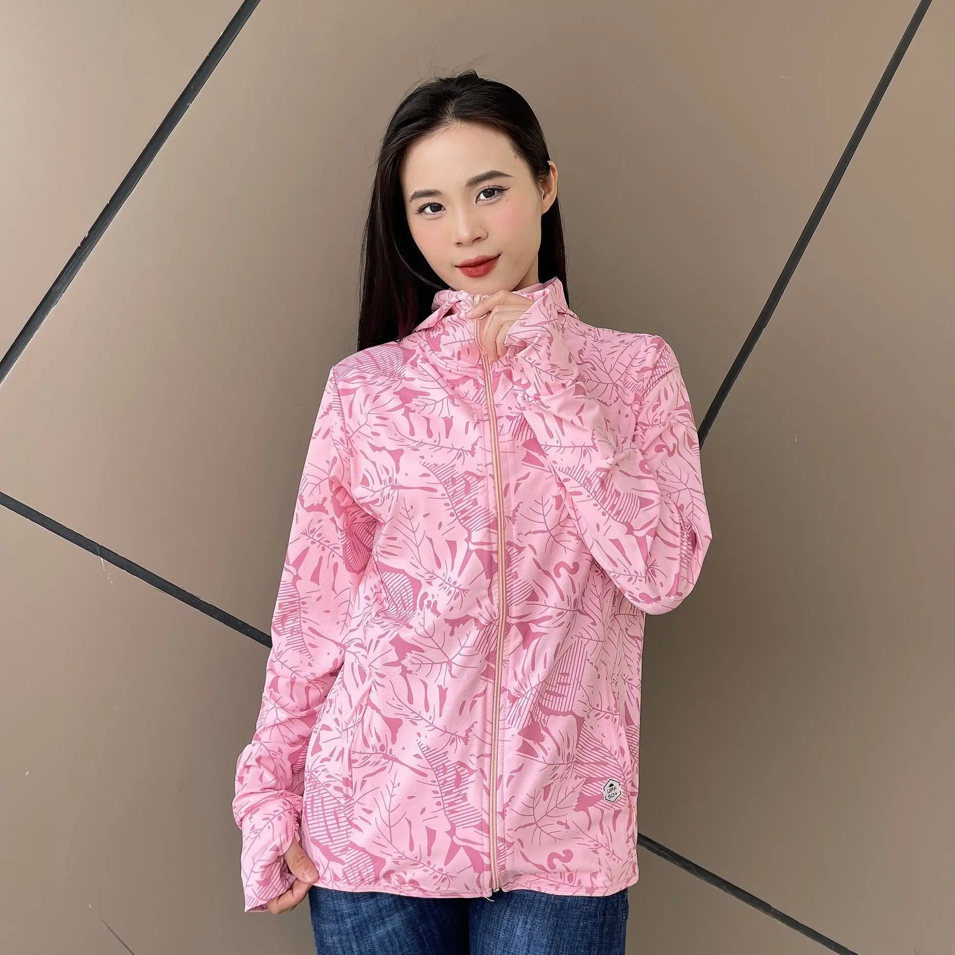 Áo chống nắng nữ họa tiết ( vải nhập khẩu )