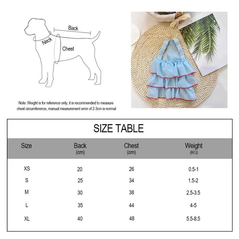 Product Introduction of Váy Công Chúa Cho Mèo, Phong Cách Mùa Hè Và Mùa Thu, Thoải Mái Và Mềm Mại, Thích Hợp Cho Chó Và Mèo Con, Quần Áo Thú Cưng, WL 0