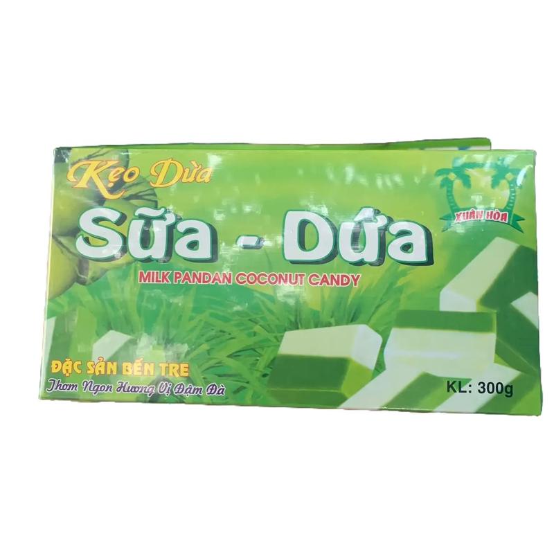 Kẹo Sữa Dừa Lá Dứa Xuân Hoà Đặc Sản Đến Từ bến Tre hộp 40 chiếc Candy