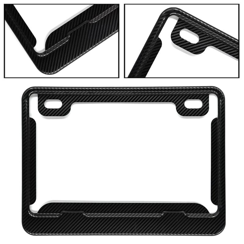 Product Introduction of Carbon Fiber Texture Texture License Plate Frame Tag Cover for Motorcycle Motorb 37