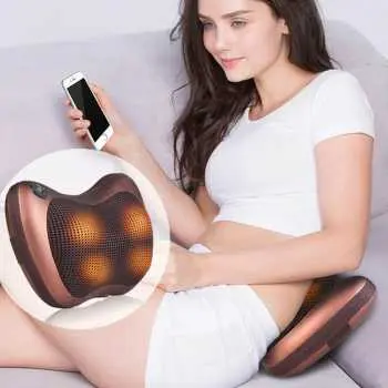 Bantal Pijat Rumah Dan Mobil / BANTAL MASSAGE ELEKTRIK  Punggung Portable 8 Bola Terdapat Pemanas Inframerah Didalamnya Multifungsi Garansi Pabrik Getar Leher Tubuh Pijit 3