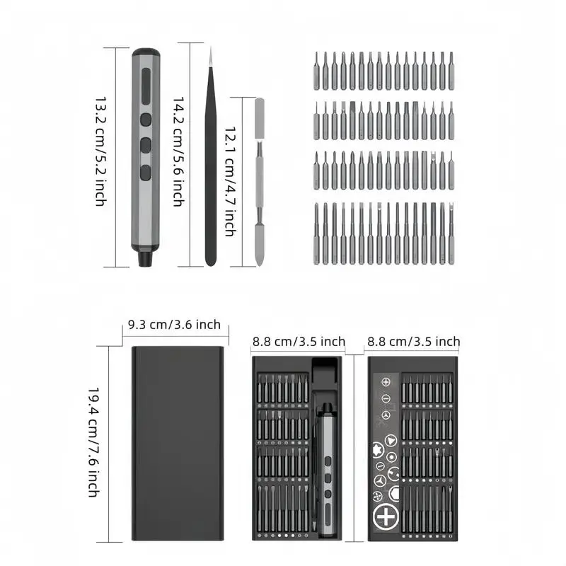 68-in-1 Electric Screwdriver Set, Cordless Magnetic & Pop-up Design Mini Electric Precision Screwdriver Set for Repairing Electronics, Tool Kit, Hardware, Tool Kit, Power Tool, Tool Box 1