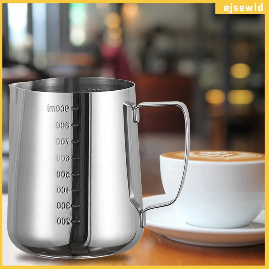 ejsewld- Latte Art Cup for Candle Making Steaming Pitchers Stainless Steel Latte Art Pitcher Set for Coffee Cappuccino and Candle Making High Temp Resistant Milk Jug Cup