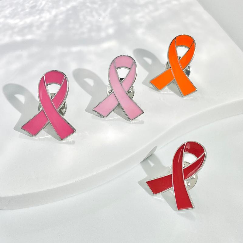 Pink Ribbon Brooch European and American Ins Alloy Badge Breast ...