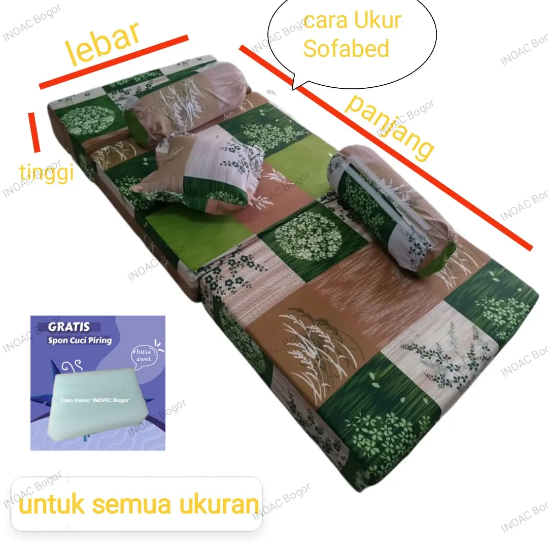 Cover Sarung Sofabed busa INOAC Resleting Bisa Dicuci