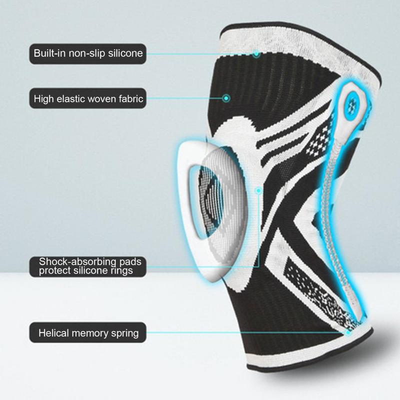 Product Introduction of 1PC High Nylon Fabric Knee Protector Anti-slip Knee Compression Sleeve for Healthcare Support 5