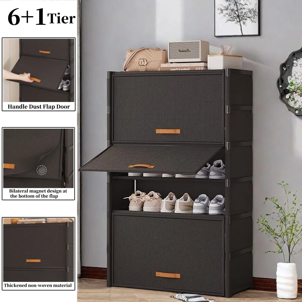 6 Layer Shoe Organiser Thickened Non-Woven Simple Shoe Organiser Home Organiser Shoe Organiser