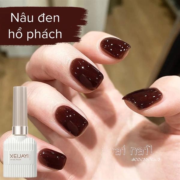 Sơn gel hot màu nâu đen hổ phách xeijayi