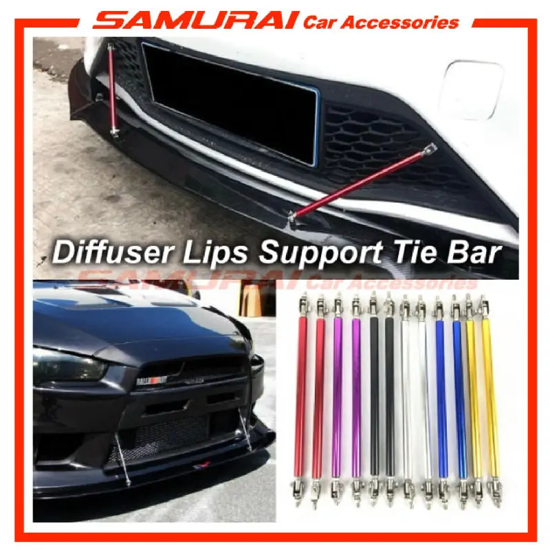SAMURAI-LIPS Front Bumper Lip Splitter Diffuser Strut Rod Ti - TikTok ...