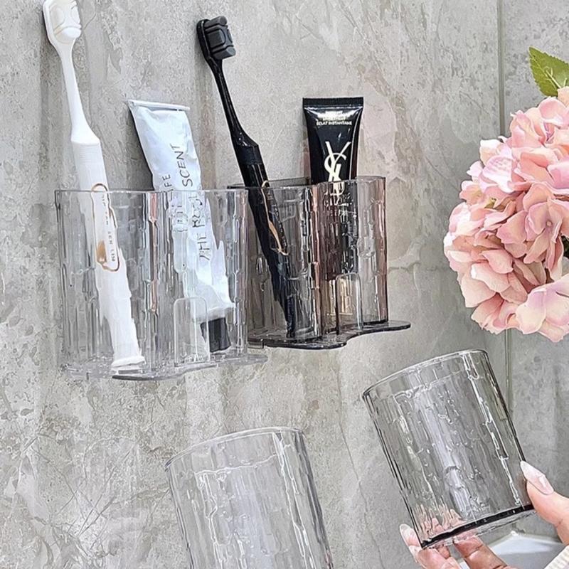 Giá Để Bàn Chải Kem Đánh Răng , Kệ Bàn Chải Đánh Răng Kèm Cốc Mẫu Mới