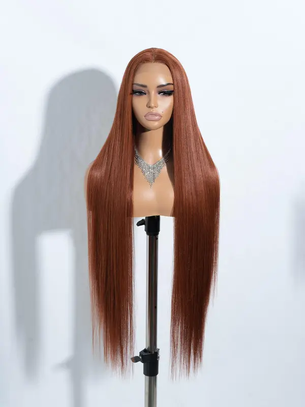 38 Inch Long Straight Lace Front Glueless Hd Wigs for Women, Gorgeous Fluffy Straight Frontal Wigs without Bangs, Synthetic Heat Resistant Fiber Pre Plucked Hairline Wigs for Party, Daily Use, Glueless Ready To Wear Wig 2