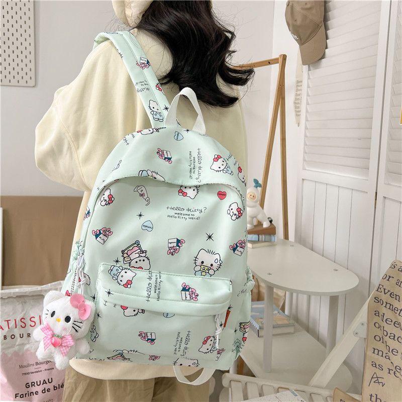 Cặp Sách Cho Bé Gái, Ưa Nhìn, Thiết Kế Hoạt Hình Cô Gái Dễ Thương, Nguyên Bản, Thích Hợp Cho Học Sinh Trung Học Và Đại Học Sớm, Ba Lô Sức Chứa Lớn 4