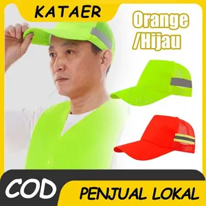 Sunbrim Safety Topi Kerja Outdoor Topi Pelindung Sinar Matahari Reflektif untuk Pekerja Kebersihan Tukang Kebun dan Aktivitas Industri