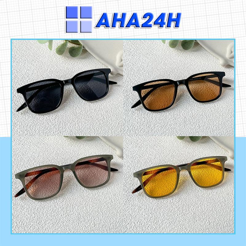 Kính mát thời trang nhiều màu AH1859 gọng bản lề kim loại mắt vuông unisex nam nữ 254 Kính Mắt Mắt Kính