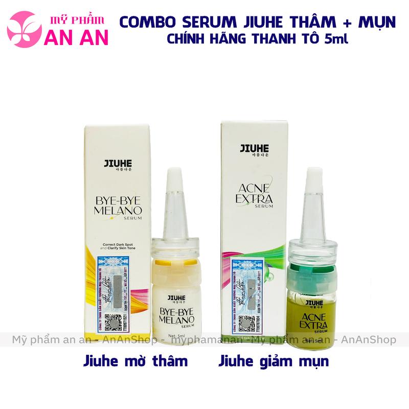 Combo Serum Jiuhe thâm, mụn Thanh Tô 5ml, Chính hãng