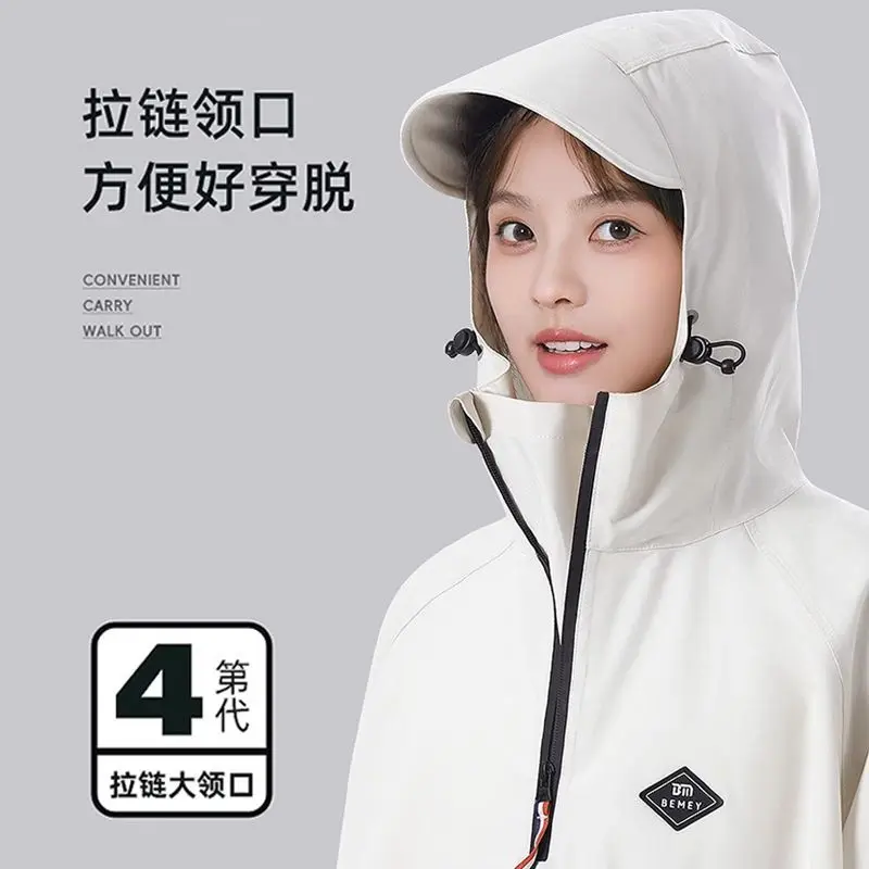 Áo Mưa Tích Hợp Xe Điện, Dài Và Toàn Thân, Chống Mưa, Thích Hợp Cho Xe Máy, Nam Và Nữ, Người Lớn, Siêu Nhẹ, Lý Tưởng Để Đi Bộ Đường Dài Và Đạp Xe, Áo Mưa 4