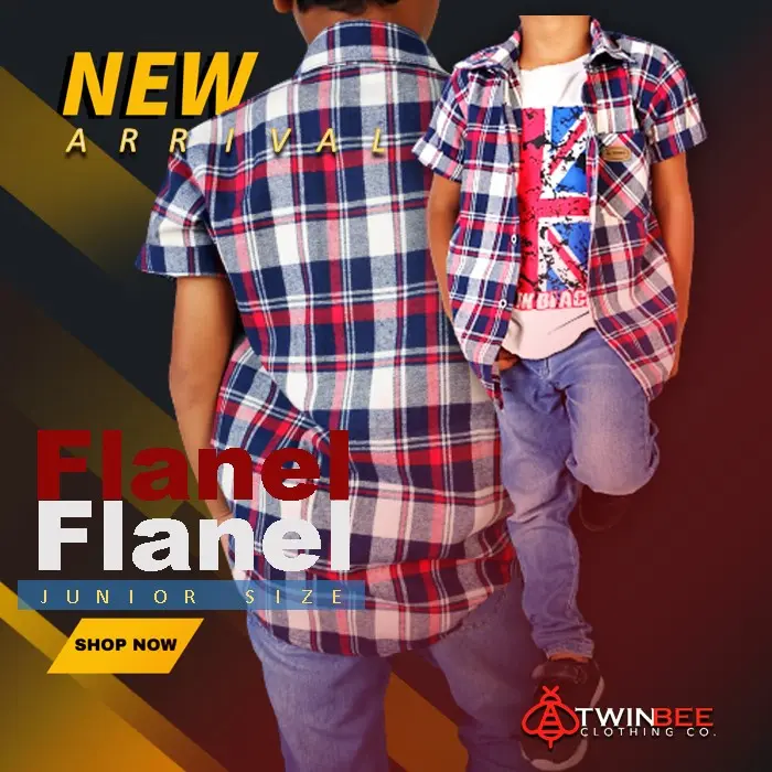 Twinbee Baju Kemeja Anak Laki Laki Flanel Junior Lengan Pendek Usia 7 8 9 10 11 12 Tahun Import Premium Korean Style Keren Murah
