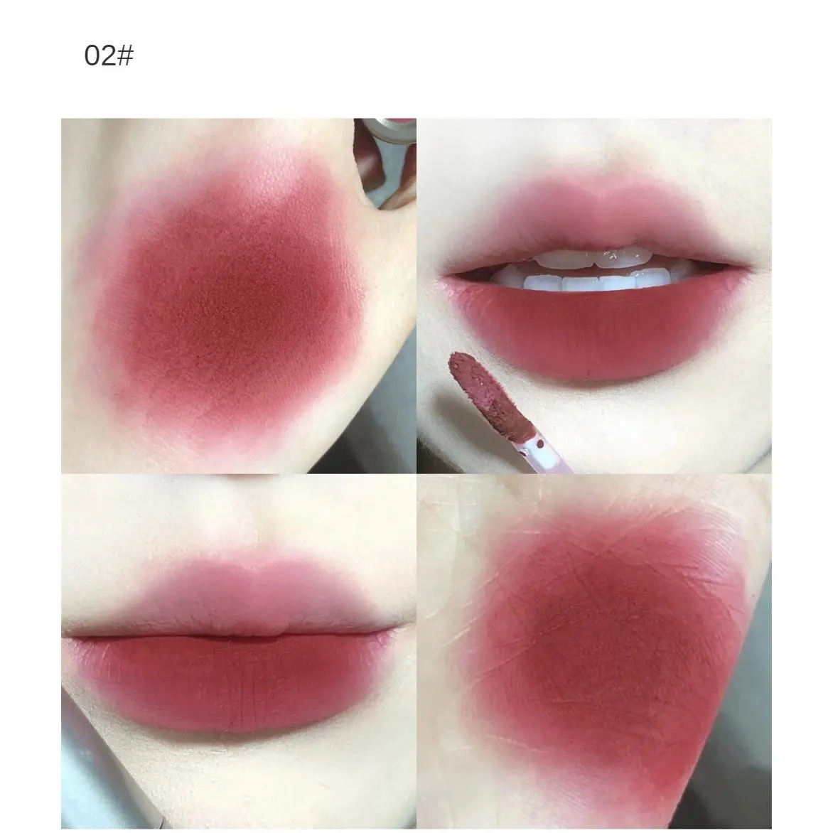 Honghush-Son Môi Ống Bạc Nhỏ, Men Nhung, Trắng Lì, Bùn Môi, Gió Nguyên Chất, Son Môi Sinh Viên