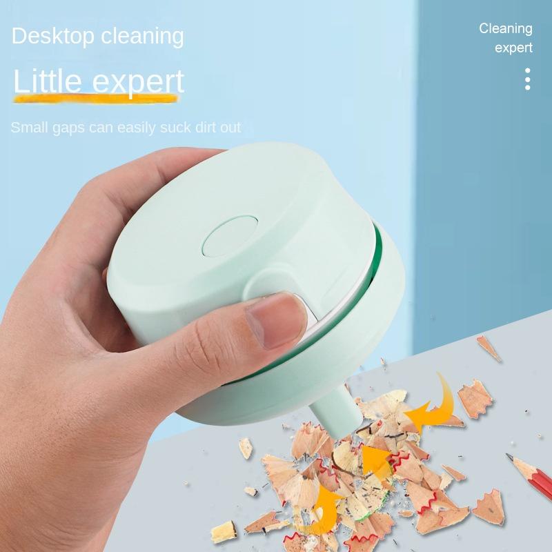 Product Introduction of Cross-Border Hot Mini Desktop Vacuum Cleaner Office Desk Cleaner Student Supplies Eraser Shavings Keyboard Sofa Handheld Vacuum Cleaner 3
