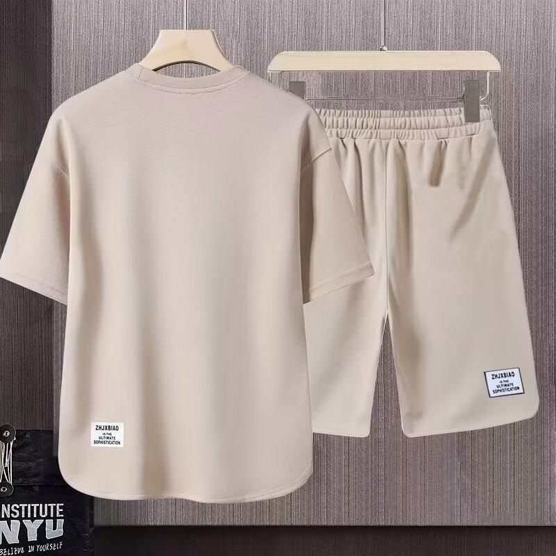 Product Introduction of Sportswear Suit Men's Summer Short-Sleeved T-shirt Basketball Jersey Casual Shorts Two-Piece Korean Style Trendy 2025 14