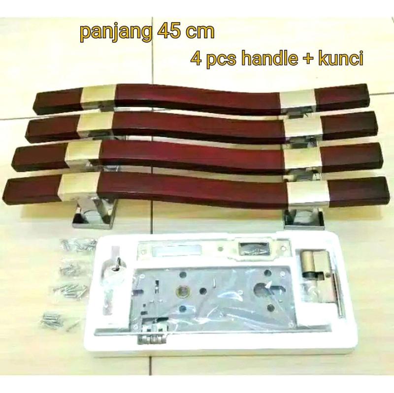 Product Introduction of Fullset Gagang Pintu Rumah UNGU 45cm 33cm / Handle pintu rumah stainless Anti Karat 2