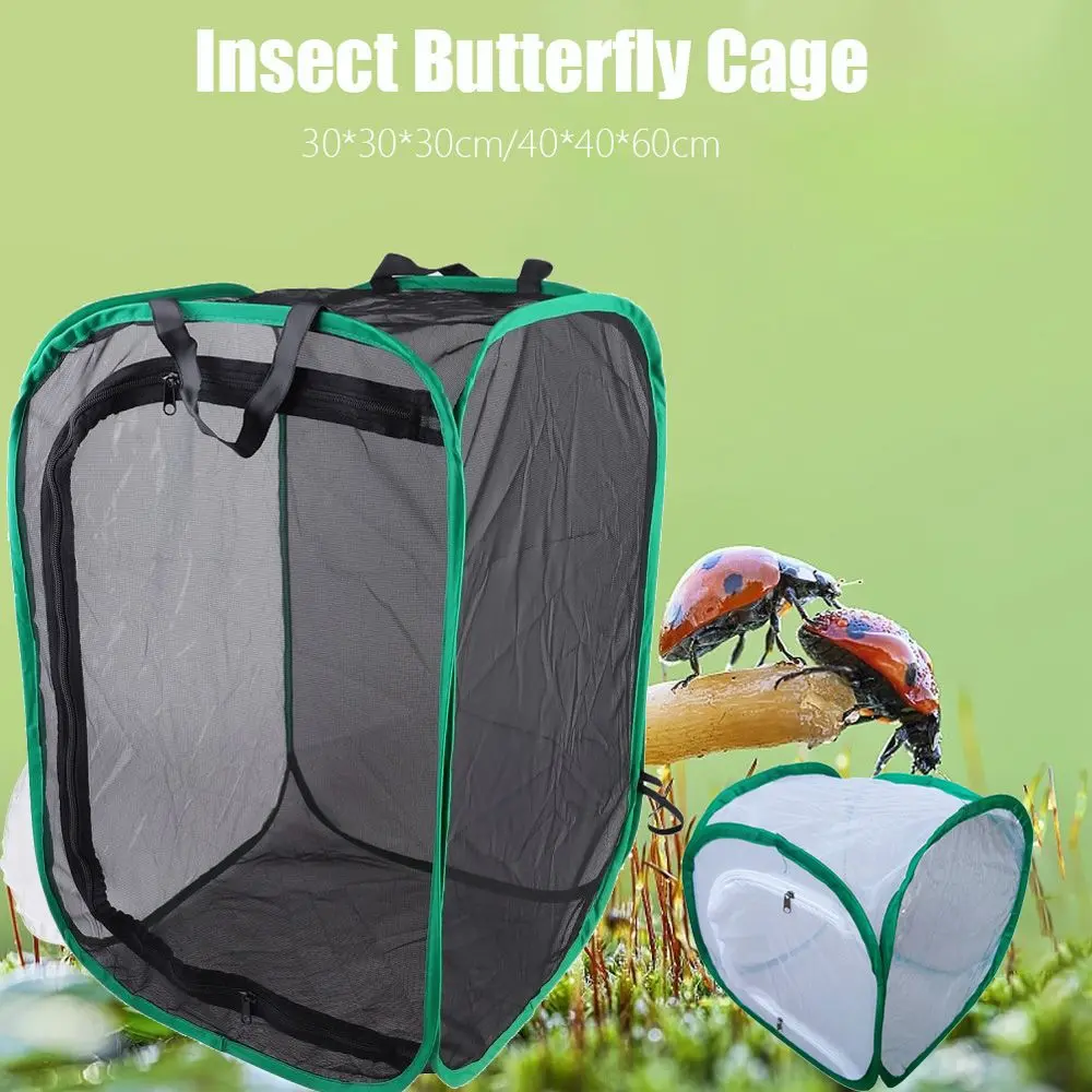 Collapsible Portable Pet Supplies Housing Enclosure Mantis Farm Butterfly Box Mesh Cage Habitat Cage Insect Cage