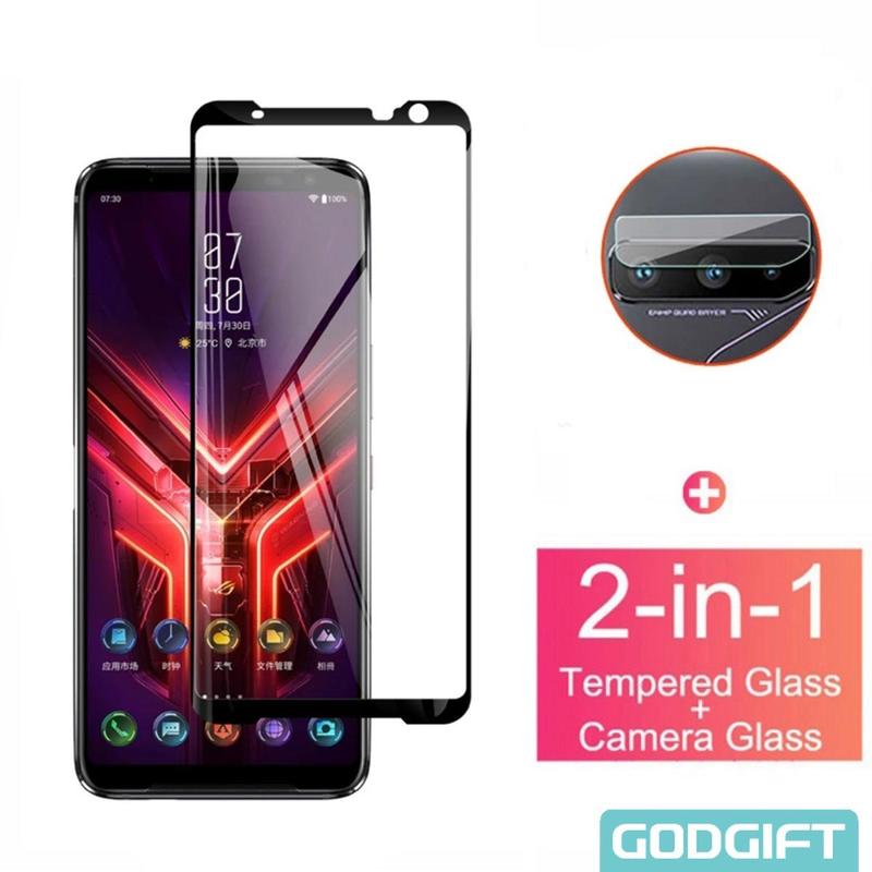 Bảo Vệ Màn Hình, 2 Trong 1, Dành Cho Điện Thoại Asus ROG 6, 6D, 7, Ultimate, 5S, 8, 9 Pro, SE, 5, Ultimate, 2, 3 Strix, Bao Phủ Toàn Bộ, Phim Kính Cường Lực, Bảo Vệ Ống Kính Máy Ảnh