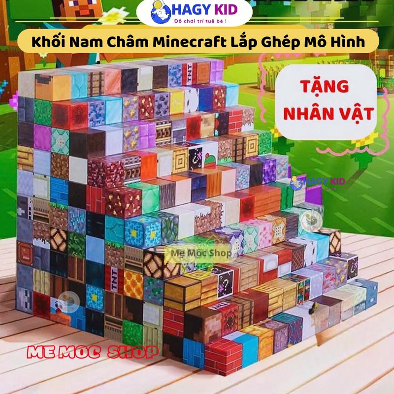  Đồ Chơi  Khối Nam Châm Minecraft DIY Lắp Ghép Mô Hình Sáng Tạo Khối Xây Dựng Từ Tính Giáo Dục Cho Bé Hgaykid 