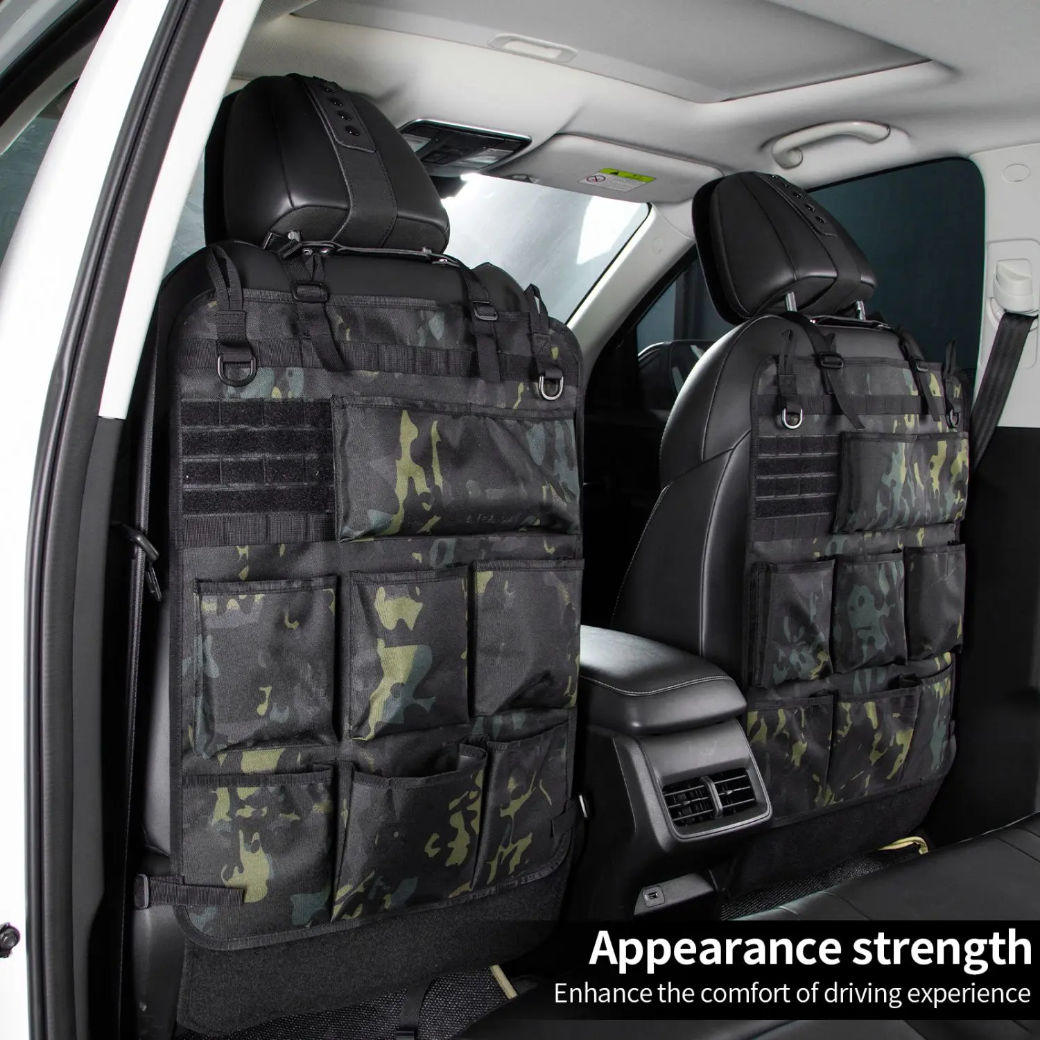 New Upgrade Series Camouflage Tactics Multifunctional Car Equipment Seat Back Hanging Storage Bag Camping Shopping Bags