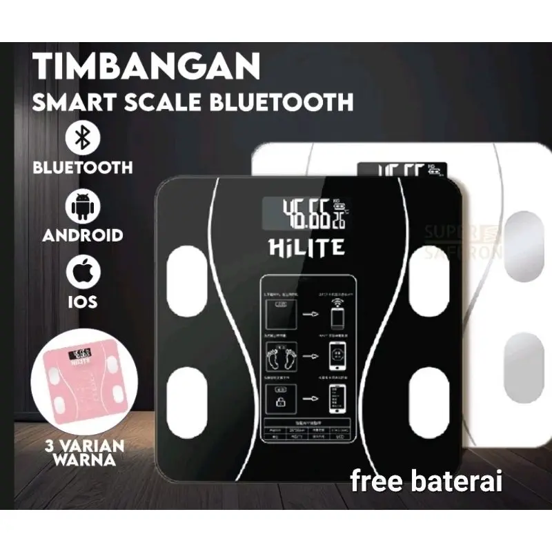 ZS - Timbangan Badan Digital Smart Scale 180 kg FREE BATERAI