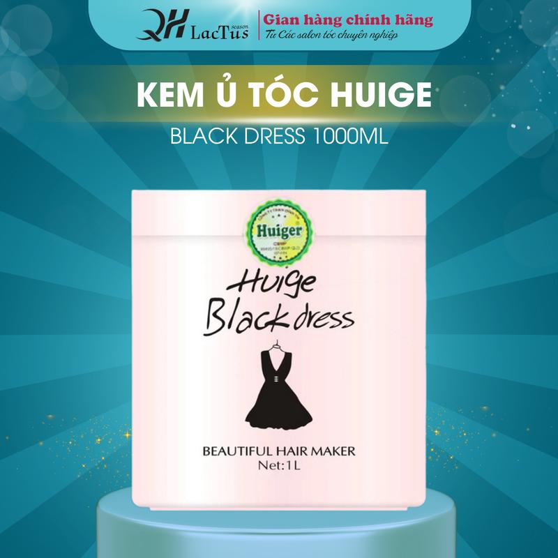 Kem ủ tóc Huige black dress, dầu ủ hấp xả váy tóc huiger 1000ml