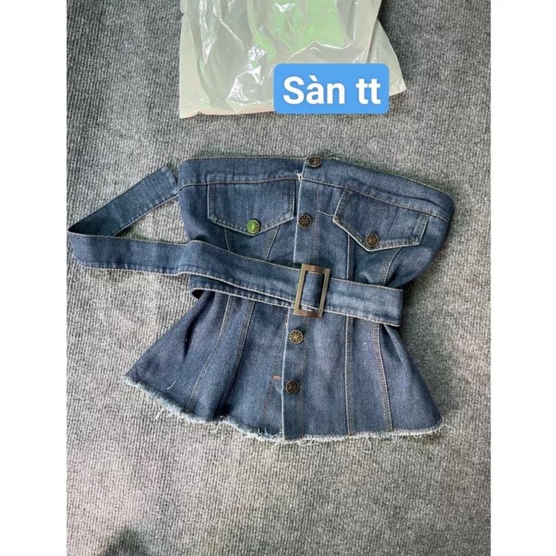 Áo quây jean kèm thắt lưng ( 3 )