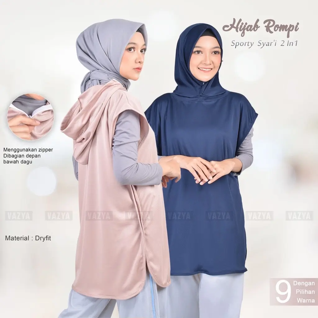 Hijab Sport Rompi 2 in 1
