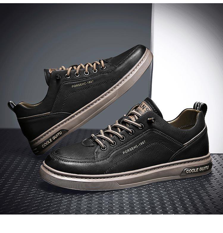 Product Introduction of 2025 Men's Shoes Spring and Autumn 2025 New Casual Leather Shoes Men's Small White Flat Shoes Teenagers Versatile Summer Sports White Shoes 21