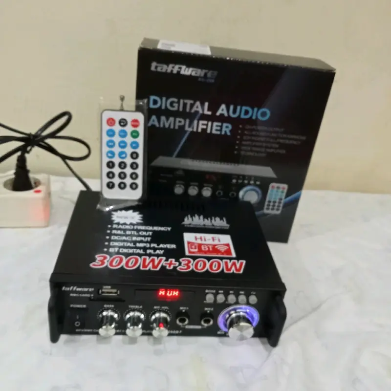 power amplifier bluetooth.output power 300W+300W taffware Amplifier Rumah Mixer 4