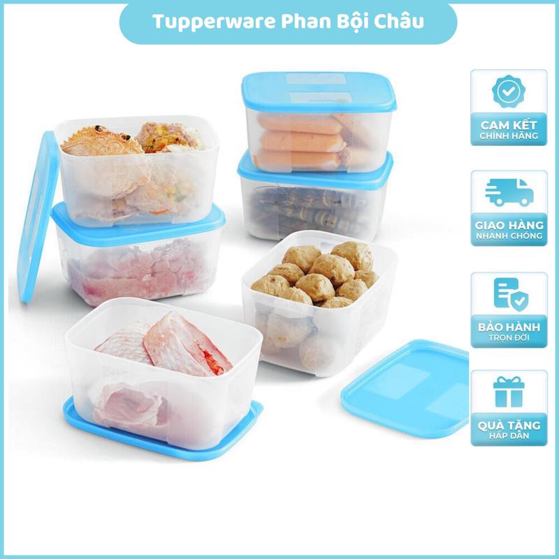 Sét/lẻ hộp bảo quản thực phẩm đông tủ lạnh Tupperware 6 hộp 650ml tiện chia thức ăn theo bữa