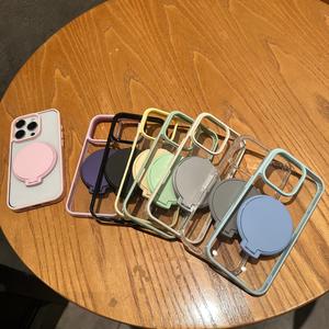 ขาตั้งกระจก สีพาสเทล กันกระแทก เข้ากันได้กับเคสโทรศัพท์ 16 Pro Max, iPhone 15 Pro, Unisex, ฝาครอบป้องกัน 15, 13p