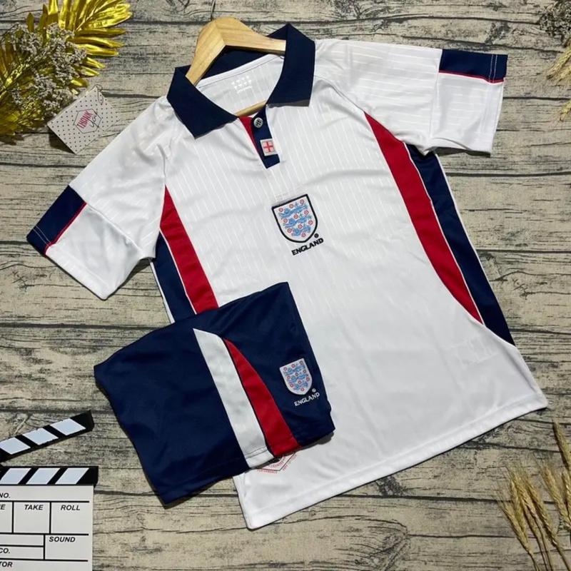  Bộ áo bóng đá,áo đá banh đội tuyển anh 1998 beckham - vải polyester thái lan 