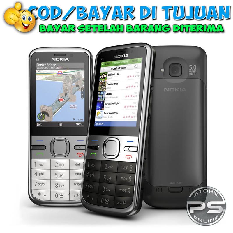 HP Nokia C5-00 Single Sim Jadul Tipis Mewah Fitur Lengkap 1