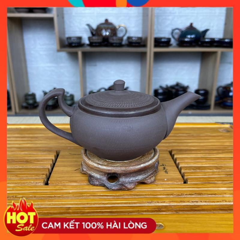  Ấm Lẻ Gốm nâu viền vàng ấm lẻ gốm nâu hoa sen ấm lẻ nâu ganh -Gốm sứ bát tràng 