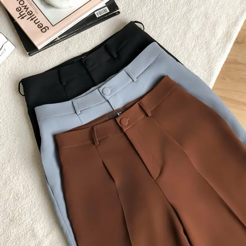Quần Baggy Nút Bọc Tuyết Mưa 2 Màu Bigsize 50-90kg CT23-241 Cho Nữ