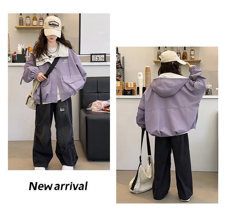 Product Introduction of Áo Khoác Trẻ Em, Thời Trang Và Thường Ngày, Dành Cho Bé Gái, Thích Hợp Cho Mùa Xuân Và Mùa Thu, Quần Áo, Thích Hợp Cho Trẻ Lớn Hơn, Áo Khoác Thời Trang Phong Cách Phương Tây, Áo Khoác Trẻ Em, Áo dễ phối đồ Mới 12