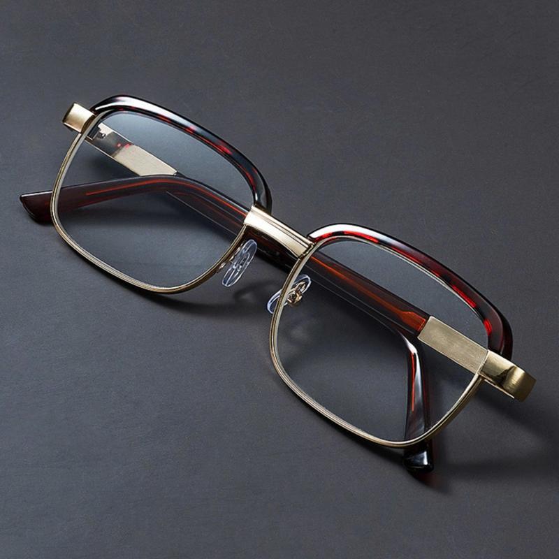 Kính lão da beo tròng thuỷ tinh from vuông to phù hợp cô chú khuôn mặt vừa và to Nam